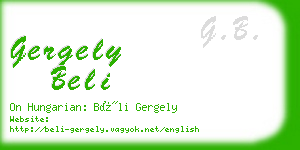 gergely beli business card